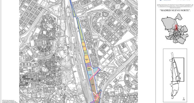 Mapa de Madrid Nuevo Norte con el nuevo barrio Las Tablas Oeste