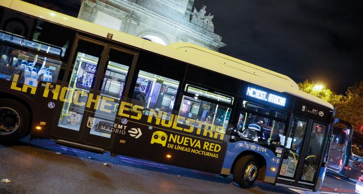 Imagen del nuevo diseño de la red nocturna de autobuses municipales