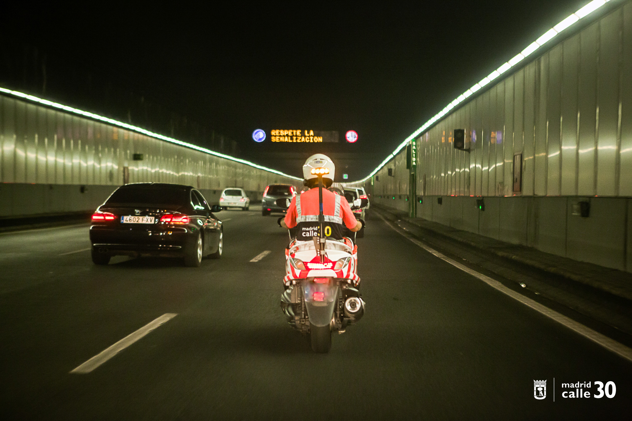 Madrid Calle 30-Imagen interior túnel M-30