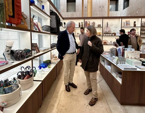 Rivera de la Cruz, este martes, en la tienda-librería del Museo de Historia de Madrid