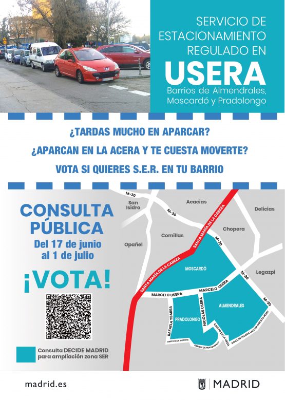 Usera consulte les résidents sur la mise en œuvre du SER à Moscardó, Almendrales et Pradolongo – Diario del Ayuntamiento de Madrid