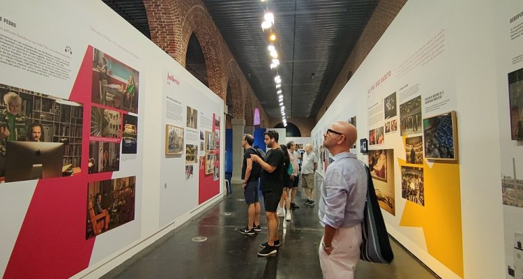 Visitors at the exhibition