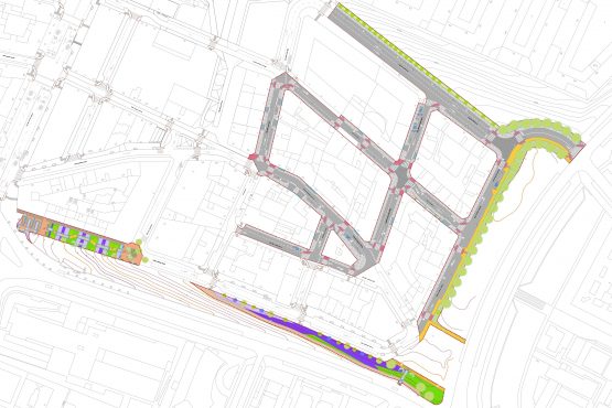 Plano reurbanización segunda fase entorno calle Sierra Toledana