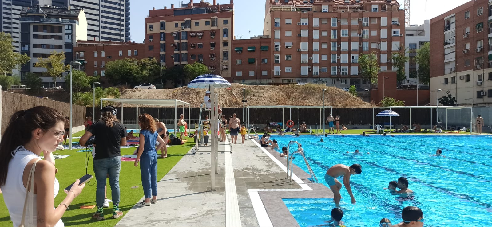 Detalle de la piscina abierta