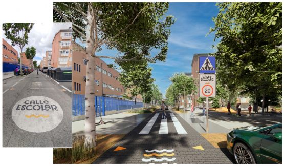 Recreación de la calle escolar de Paterna