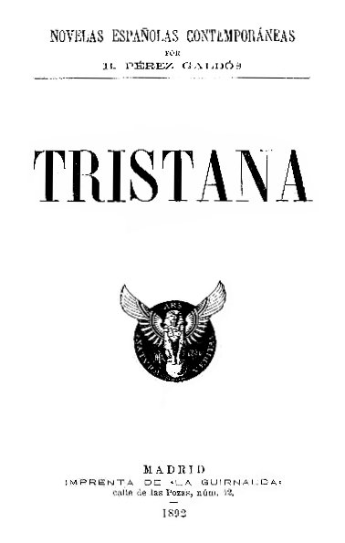 Portada de una de las primeras ediciones de Tristana, en 1892