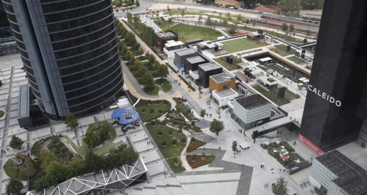 Vista aérea de la zona de las Cuatro Torres