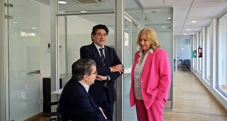 Inma Sanz y David Pérez en su visita de hoy