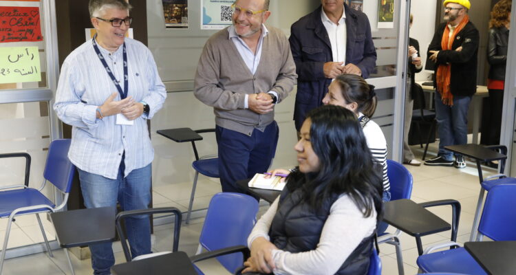 El delegado de Políticas Sociales, Familia e Igualdad, José Fernández, en su visita de hoy