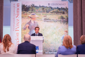 El alcalde de Madrid, José Luis Martínez-Almeida, durante la presentación de la exposición