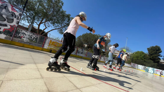 Los aficionados a los patines podrán demostrar su habilidad, y también aprender