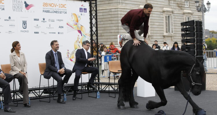 Exhibición de arte ecuestre durante la presentación del Madrid Horse Week