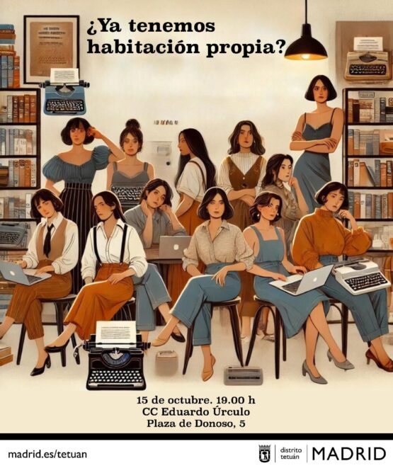 Cartel del coloquio '¿Ya tenemos habitación propia?'