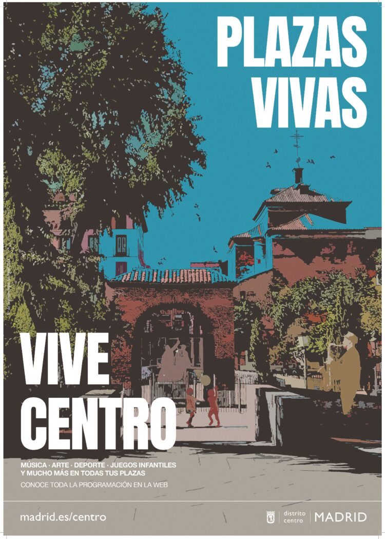 Cartel anunciador del las Plazas Vivas