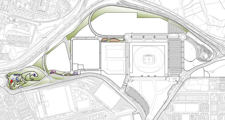 Plano del entorno de la futura Ciudad del Deporte