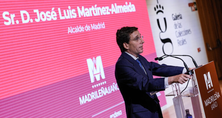 El alcalde de Madrid, José Luis Martínez-Almeida durante su intervención