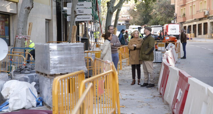 Visita de hoy a la remodelación de la calle Jerónima Llorente