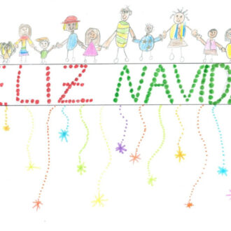 Lidia Arenas Romero, del CEIP Capitán Cortés, con Navidad