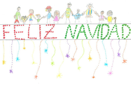 Lidia Arenas Romero, del CEIP Capitán Cortés, con Navidad