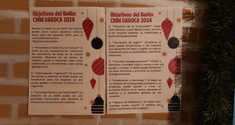 Texto del CMM Daroca con los objetivos del belén