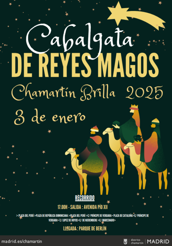 Cartel cabalgata de Reyes de Chamartín 2025