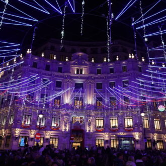 Detalle de la iluminación navideña