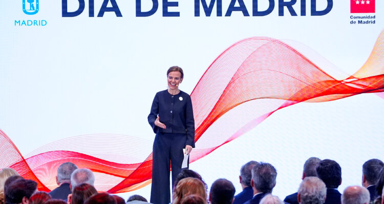 La concejala delegada de Turismo, Almudena Maíllo, durante la celebración del Día de Madrid en Fitur