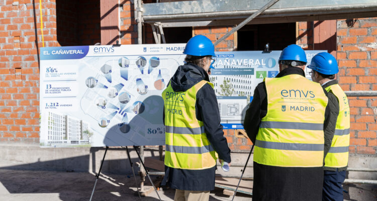 Obras de la promoción Cañaveral 10, en Vicálvaro, cuya estructura ya está finalizada