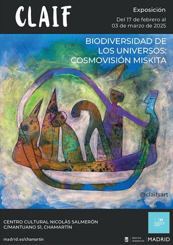 Cartel de la exposición Biodiversidad de los Universos: Cosmovisión Miskita