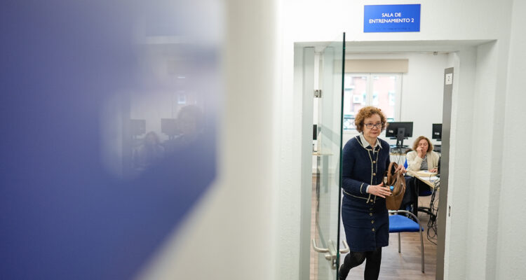 Detalle de una de las dependencias de la nueva sede de la AE en Puente de Vallecas