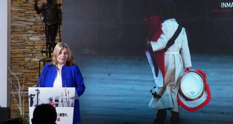 La vicealcaldesa de Madrid, Inma Sanz, durante la presentación de la Semana Santa de Zamora 2025 en Madrid