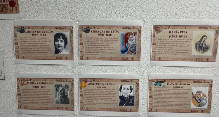 Mujeres protagonistas del mural 'Españolas que hicieron historia'