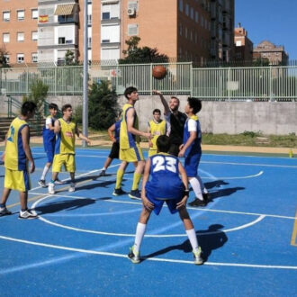 Imagen de archivo de un partido de baloncesto en Villaverde