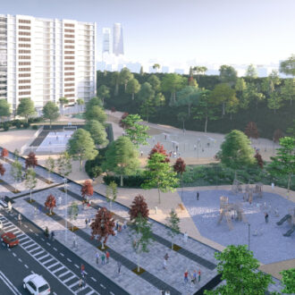 Recreación del proyecto de urbanización de Las Tablas Oeste