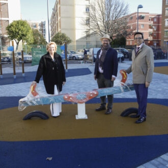 Visita de hoy a la nueva zona estancial en el espacio ubicado entre la calle Lenguas y la calle Bismuto