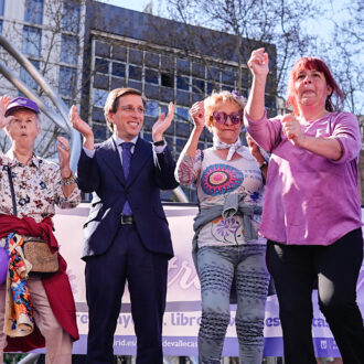 Almeida durante la flashmob