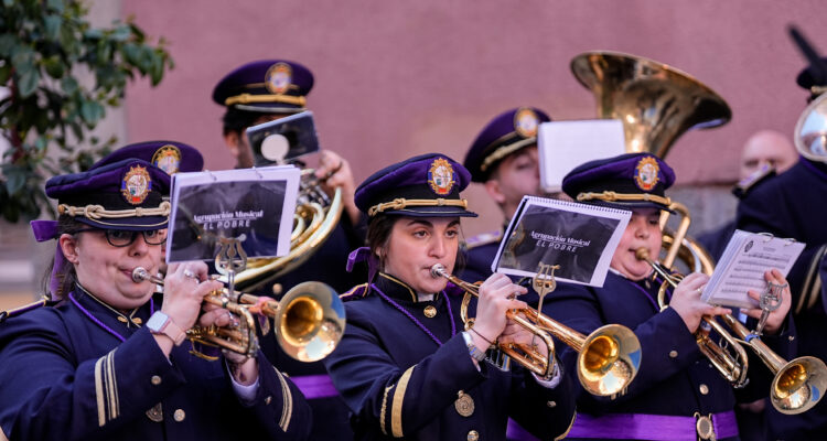 Un momento de la actuación de la banda de música