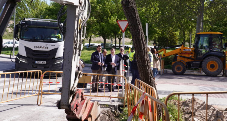 Obras del Plan Regenera en la Colonia Urpisa en Villa de Vallecas