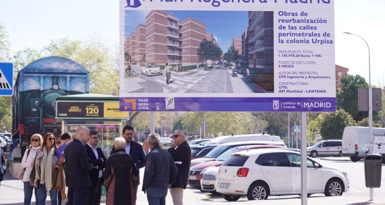 Obras del Plan Regenera en la Colonia Urpisa en Villa de Vallecas