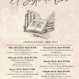 Programa de la Segunda Semana Cultural Siglo de Oro en el barrio de Las Letras
