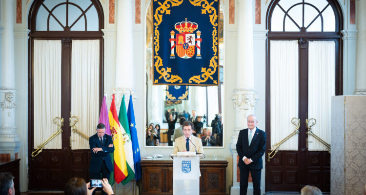 El alcalde de Madrid, José Luis Martínez-Almeida, durante su intervención