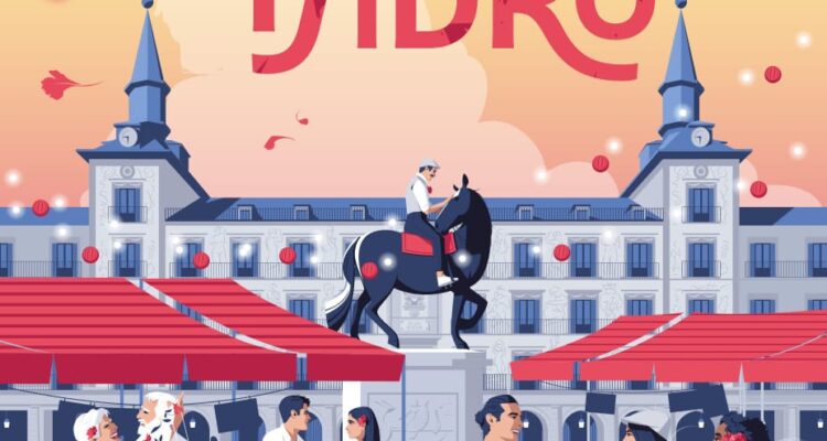 Cartel de San Isidro 2025 que representa la plaza Mayor, obra de Javier Navarrete, El Chico Llama