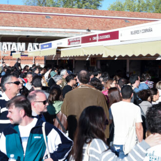 Visitantes en las casetas de la I Feria del Cómic de Madrid