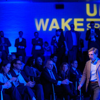 El alcalde de Madrid, José Luis Martínez-Almeida, en el V Foro Español Wake Up Spain, titulado “Los desafíos de España ante el nuevo orden mundial”