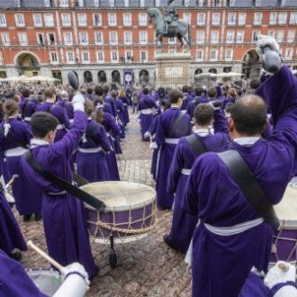 Tamborrada en la Plaza Mayor