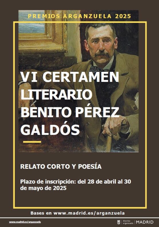 Cartel VI Edición del Certamen Literario "Benito Pérez Galdós"