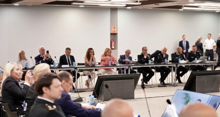 La vicealcaldesa, Inma Sanz, durante la 45ª Conferencia de Policía de Capitales Europeas, que se celebra en Madrid