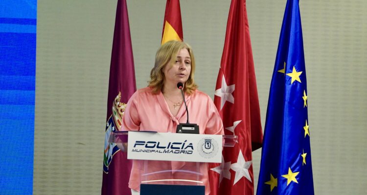La vicealcaldesa, Inma Sanz, durante la 45ª Conferencia de Policía de Capitales Europeas, que se celebra en Madrid