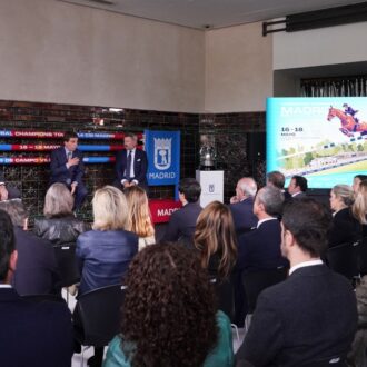 Almeida, en la presentación de este martes del Concurso de Saltos Internacional de Madrid