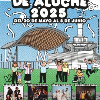 Cartel con los conciertos Fiestas de Aluche 2025
